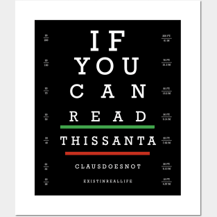 Snellen Chart Santa Claus Posters and Art